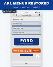 Autel Km100 Km100e Km100x Immobilizer Akl Menu Restore - Add Key Autel Km100 Km100e Km100x Immobilizer Akl Menu Restore - Add Key