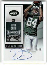 2015 Panini Contenders Devin Smith Championship Ticket #/49 #212 Auto