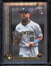 Drew Avans Rookie 2025 Topps Chrome Update #USC47 Milwaukee Brewers