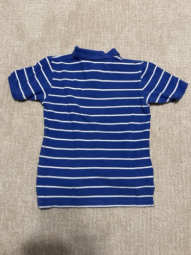 Polo Ralph Lauren Boys Size 6 Blue White Striped Short Sleeve Shirt - Picture 2 of 3