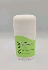 Curie Solid Deodorant Stick White Tea Aluminum-Free 2oz Pure Clean Fresh New