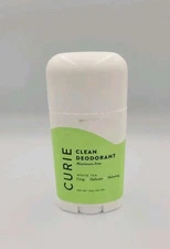 Curie Solid Deodorant Stick White Tea Aluminum-Free 2oz Pure Clean Fresh New