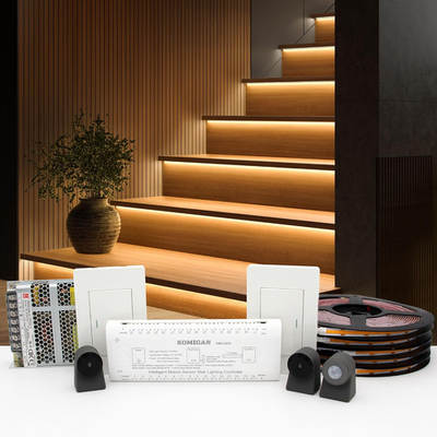 #ad #ad Motion Activated LED Stair Lighting Kit 48quot; Cuttable Warm White Strip Light $366.99