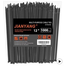 12 Inch Heavy Duty Zip Ties, 85LB Tensile Strength Double-Sided Nylon Cable Ties