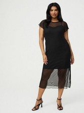 Torrid Tea Length Column Dress Deep Black Size 2XL NWOT