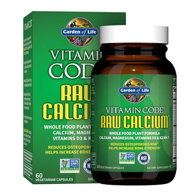 2 X Garden of Life Vitamin Code RAW Calcium -- 60 Vegetarian Capsules