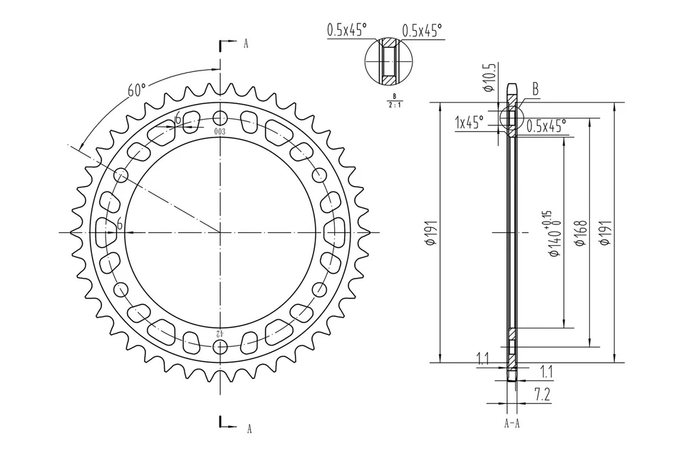 For BMW F700GS 2013-2016 BikeMaster 965257 525 Series Sprocket Foto 2 de 2