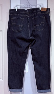 Levi Strauss Signature Mid Rise Boyfriend Jeans women's 18W 34x32 Dark Wash
