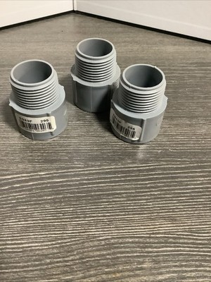 Carlon E943F 1'' Standard Fitting PVC Male Terminal Adapters Lot Of 3 NOS