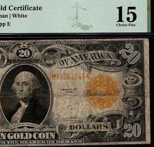 1922 $20 Gold Certificate Horse Blanket  PMG 15 Choice Fine (AUP)