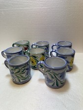 Porches Pottery Espresso Cups x8