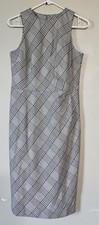 🩷🩵 Ann Taylor Plaid Tucked Wrap Sheath Dress Sz 8 P💛🩷