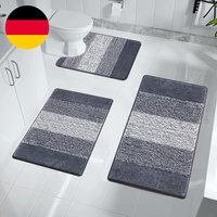 Enyhom Badezimmerteppich Set 3 Teilig Waschbar Rutschfeste Badematte Toilettenma