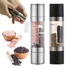 2 in 1 Salt & Pepper Grinder Manual Stainless Steel Adjustable Ceramic Spice Mil