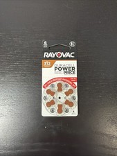 Rayovac Size 312 Hearing Aid Batteries Two 6-Packs Zinc Air 1.45V Exp 2028