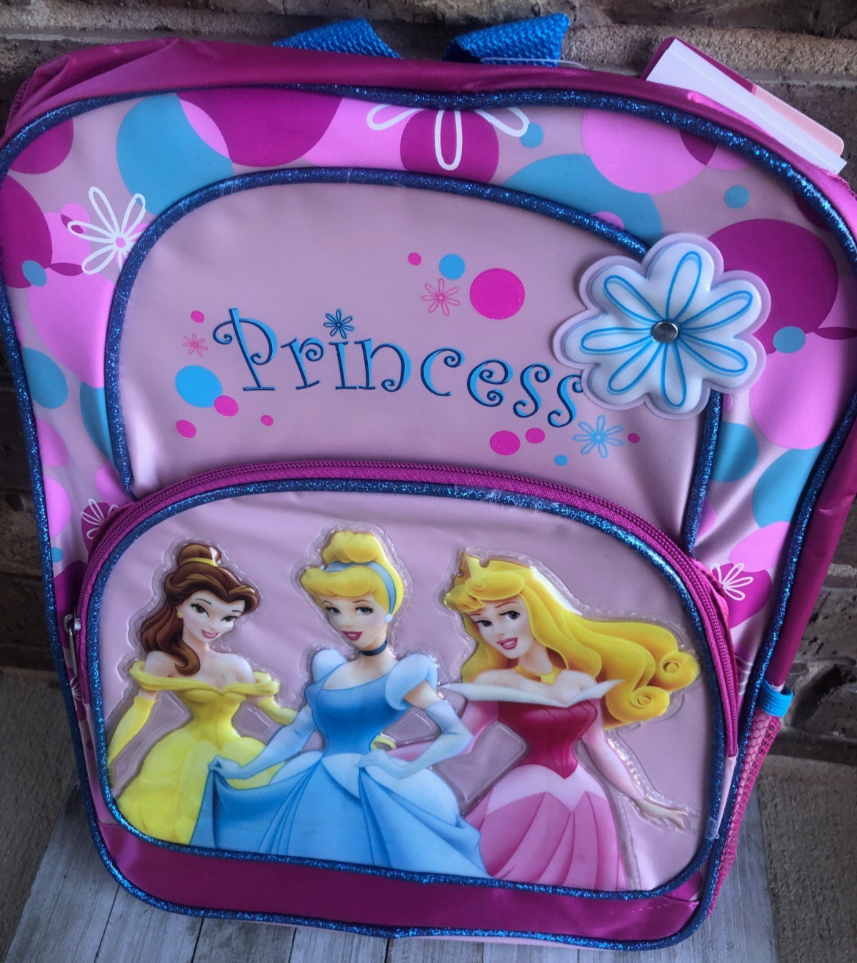 PRINCESS Backpack Full Size  Book Bag Aurora Belle Cinderell