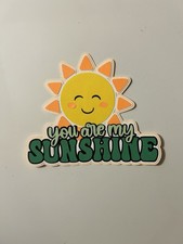 You are my Sunshine Sun Handmade Scrapbook Title Paper Pieced Die Cut