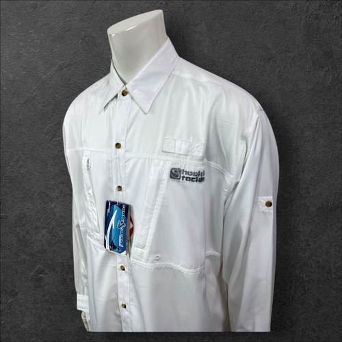 Hook Tackle PierPoint TFG White Fishing Shirt Vented 50+ UPF Quick Dry Men's XL - Picture 6 of 21