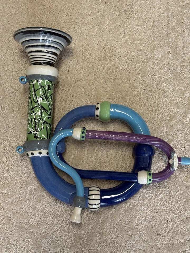 Steve Smeed Ceramic Horn.  Dated 04.  Always Packaged. 18”x17”. Very unique. - Image 2 of 2