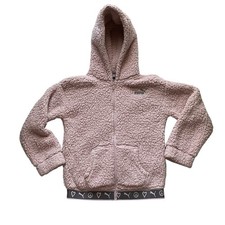 PUMA Kids' Pink Sherpa Zip-Up Hoodie, XL