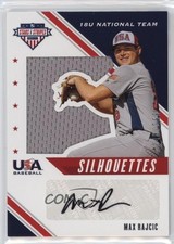 2020 USA Baseball Stars & Stripes Silhouettes Signatures Max Rajcic Auto 12i0