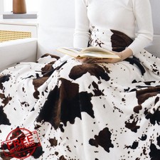Bnuitland Cow Fleece Blanket 50x40 Inch, Soft Fluffy Animal Throw for Kids Ba...