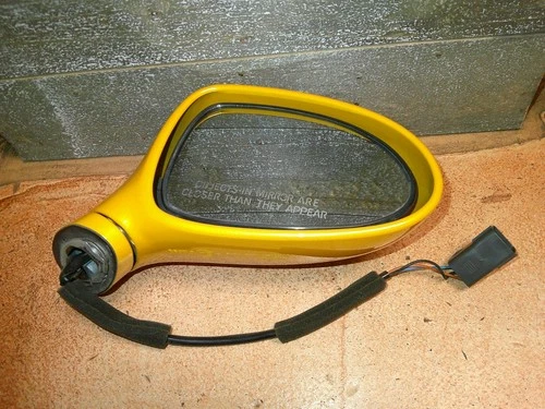 99-05 MAZDA MX-5 MIATA RH, PASSENGER SIDE POWER MIRROR, BLAZING YELLOW MICA, 26S