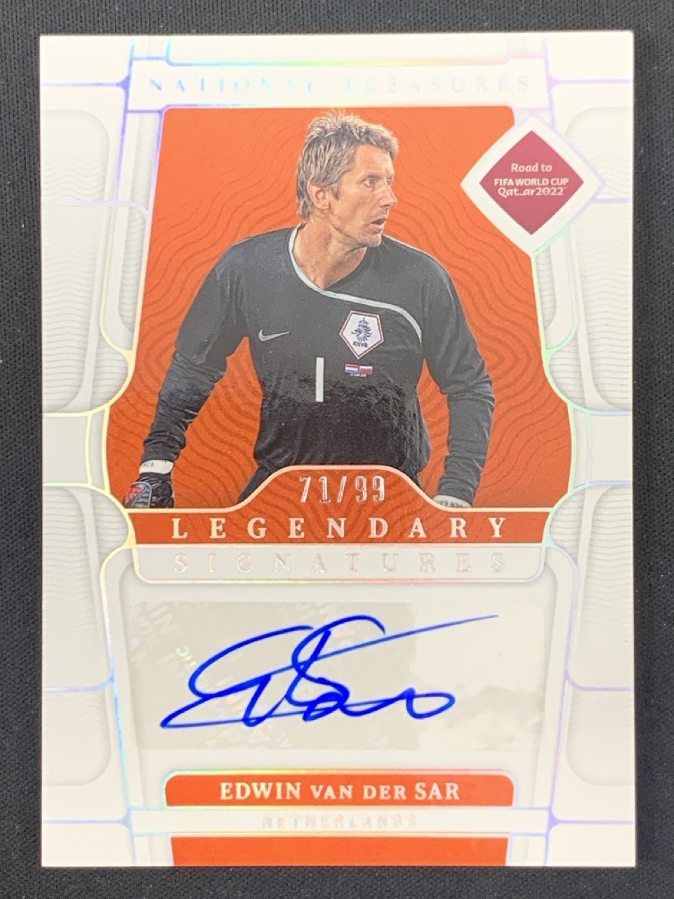 Edwin Van Der Sar 2022 Panini National Treasures World Cup Legendary Auto /99