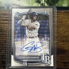 2025 Bowman Gregory Barrios Chrome Prospect Autographs Auto RAYS