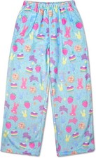 iscream Kid Girls Silky Soft Fleece Lounge Pants-Bunny Sweets X-Small 4/6 