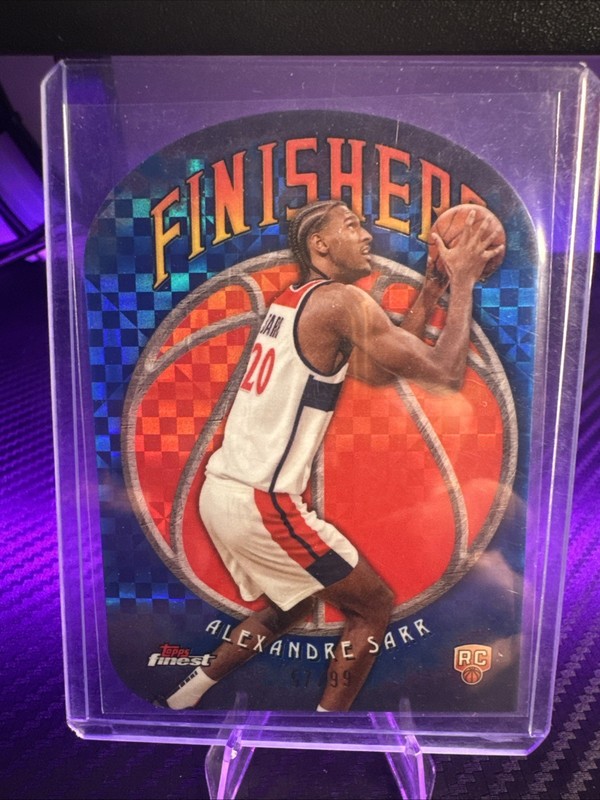 2024-25 Topps Finest - Finishers Alexandre Sarr #F-10 Blue Geometric /99