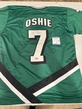 TJ Oshie Autographed North Dakota Fighting Sioux Jersey – Beckett Certified