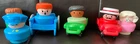 1995 Vintage Fisher Price Chunky Little People Lot of 9 Figures & Vehicles EUC