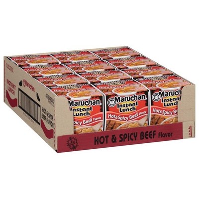Maruchan Instant Lunch Ramen Noodles, Hot & Spicy 2.25 Ounce (Pack of 12)