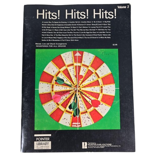 Hits Hits Hits Volume 2 Organ Keyboard Sheet Music Book Pointer 1971 Songs Vtg