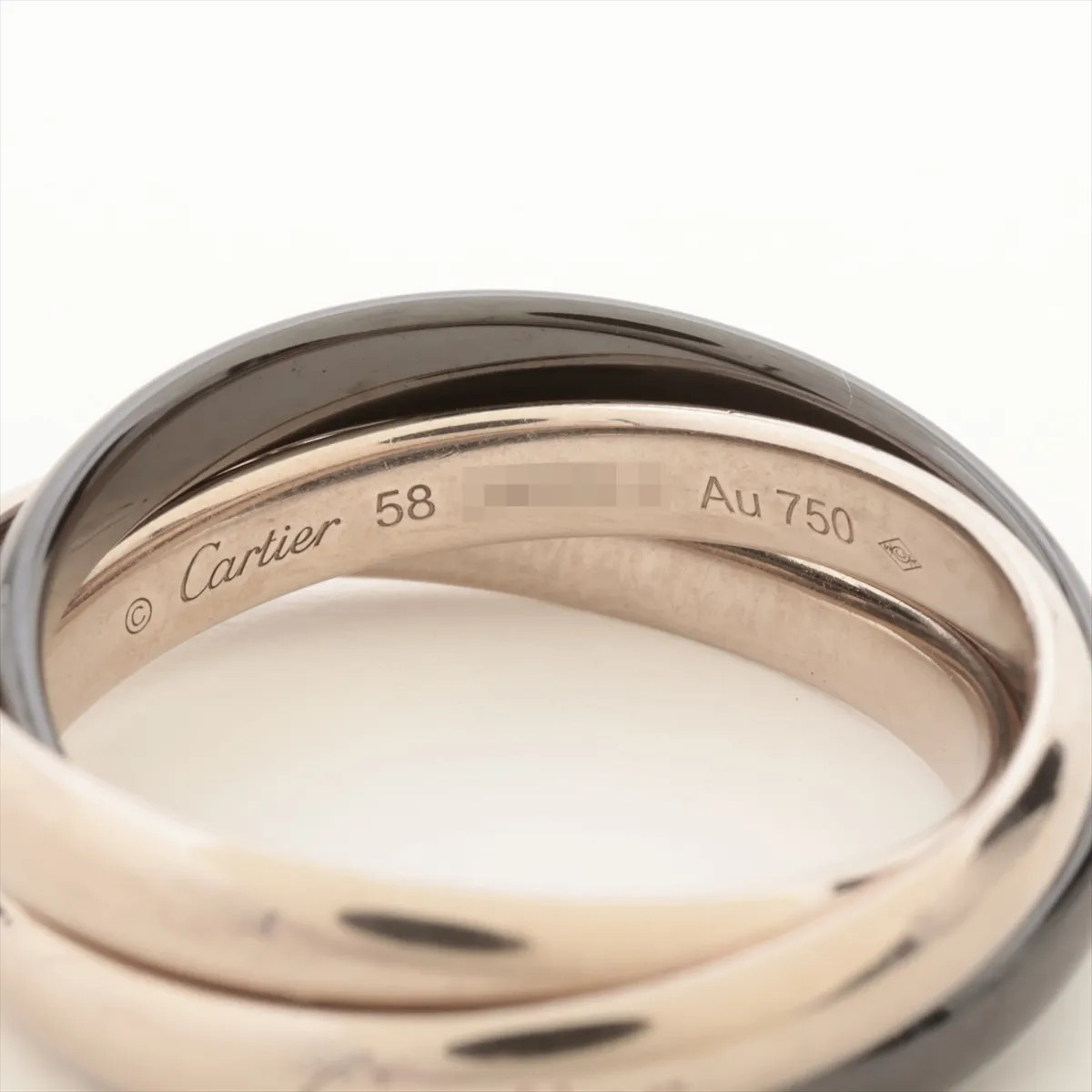 Cartier Trinity Ring 750 (WG) x Ceramic 9.1g 58 | eBay