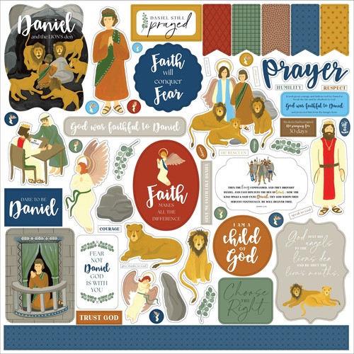 Bible Stories: Daniel Cardstock Stickers 12"X12"-Elements SD315014