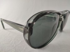 Vintage Made in Japan 5-Barrel Hinge Aviators Transparent Grey Classic Style