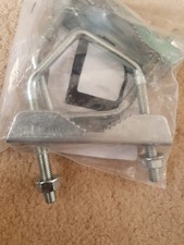 goobay Tooth Clamp up to 60 mm Double Clamp Sat Mast Holder U-Bracket Holder