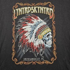 Lynyrd Skynyrd Jacksonville FL Skull Graphic T-Shirt Men  s XL Black Live Nation