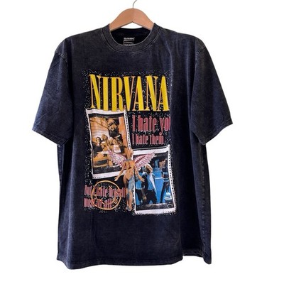 Nirvana Kurt Cobain  I Hate You. I Hate Them  Memorial Band Tee XL Shirt