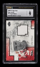 Sergei Fedorov Jersey Pros Prospects 2000-2001 SF Upper Deck Hockey Card CSG 9