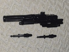 Transformers G1 Powermaster Optimus Prime black gun x 1 and missile x2 1988 READ
