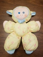 Vintage 1989 Fisher Price Slumber Babies Plush Baby Doll Damaged Eye 