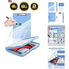Clearview Clipboard with 2 Storage, Dry Erase 8.5x11 Heavy Duty ClipBoards - ...