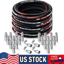 1/4" 100' HYDRAULIC HOSE TWO WIRE HOSE FLEXIBLE 70MPa / 10150PSI WITH 24 FITTING