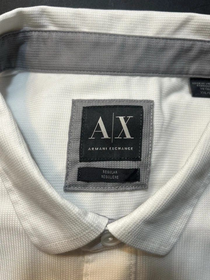 A|X Armani Exchange Men's Long Sleeve White Shirt 2XL - XXL Regular Fit - Image 2 of 4