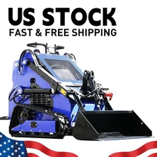 Free Shipping 22HP Mini Track Skid Steer Loader Upgraded 2-Cylinder Gas Engine
