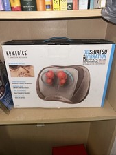 Homedics Back and Neck Massager, Portable Shiatsu All Body Massage Pillow Tan