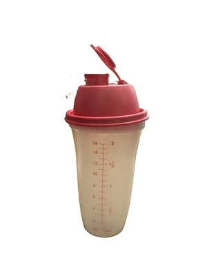Tupperware #844 16 oz/500ml Quick Shake Mixer Shaker Pink Drinks Dressings